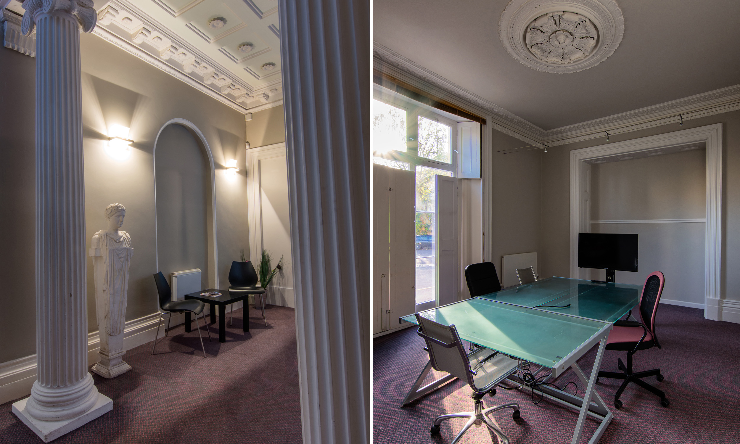 Entrance hall and columns